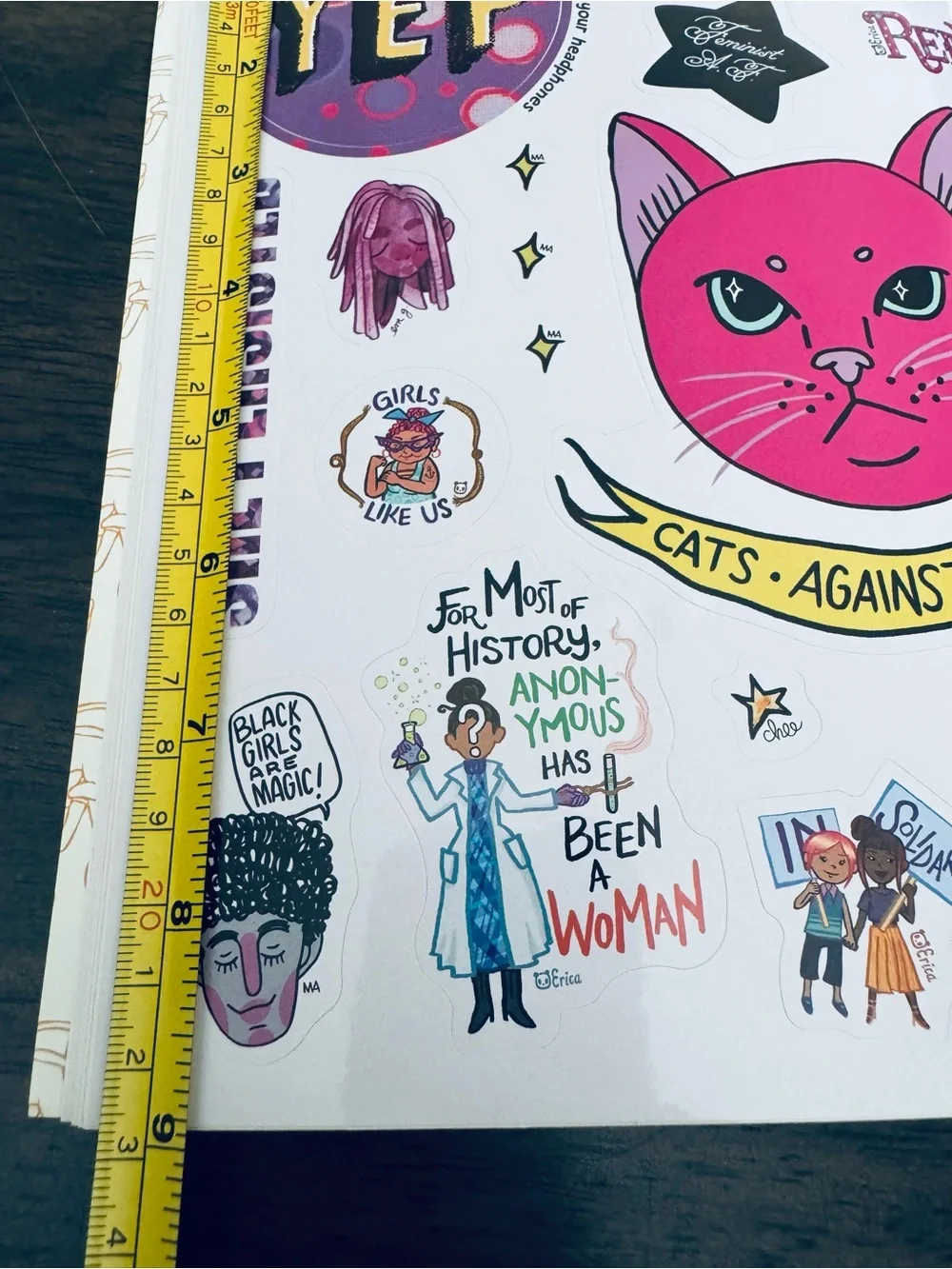 Feminist Female Cat Stickers